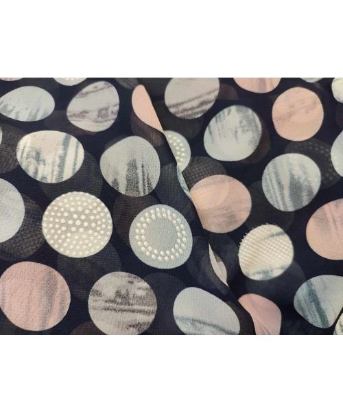 Wzorzysta spódnica plażowa chusta PAREO L/XL pastelowe grochy